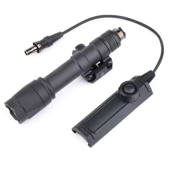 TACTICAL FLASHLIGHT V600 - BLACK dual switch [WADSN]